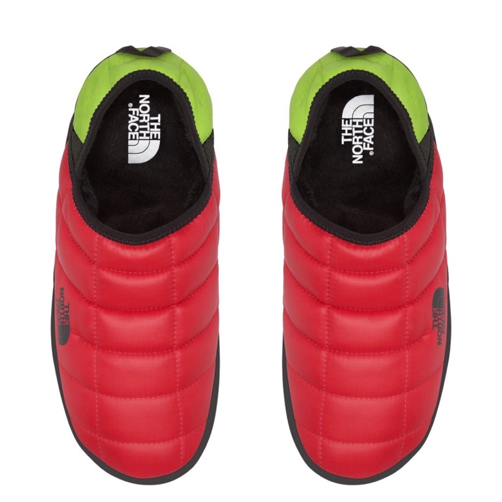 The North Face Red and Green Quilted Men's Slippers - Picture 5 of 5